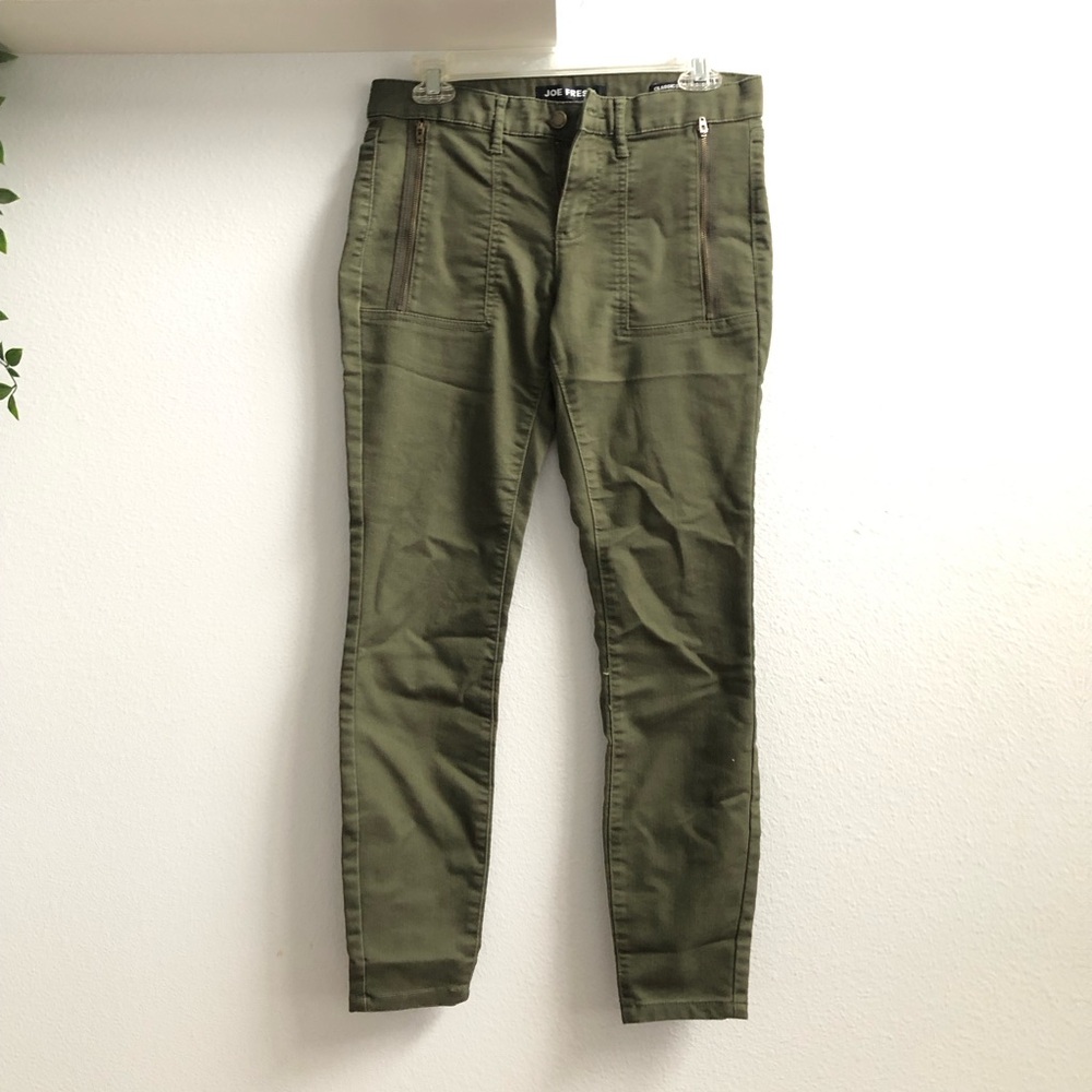 Joe Fresh Classic Slim Women’s Khaki Olive Green Utility Pants size 27